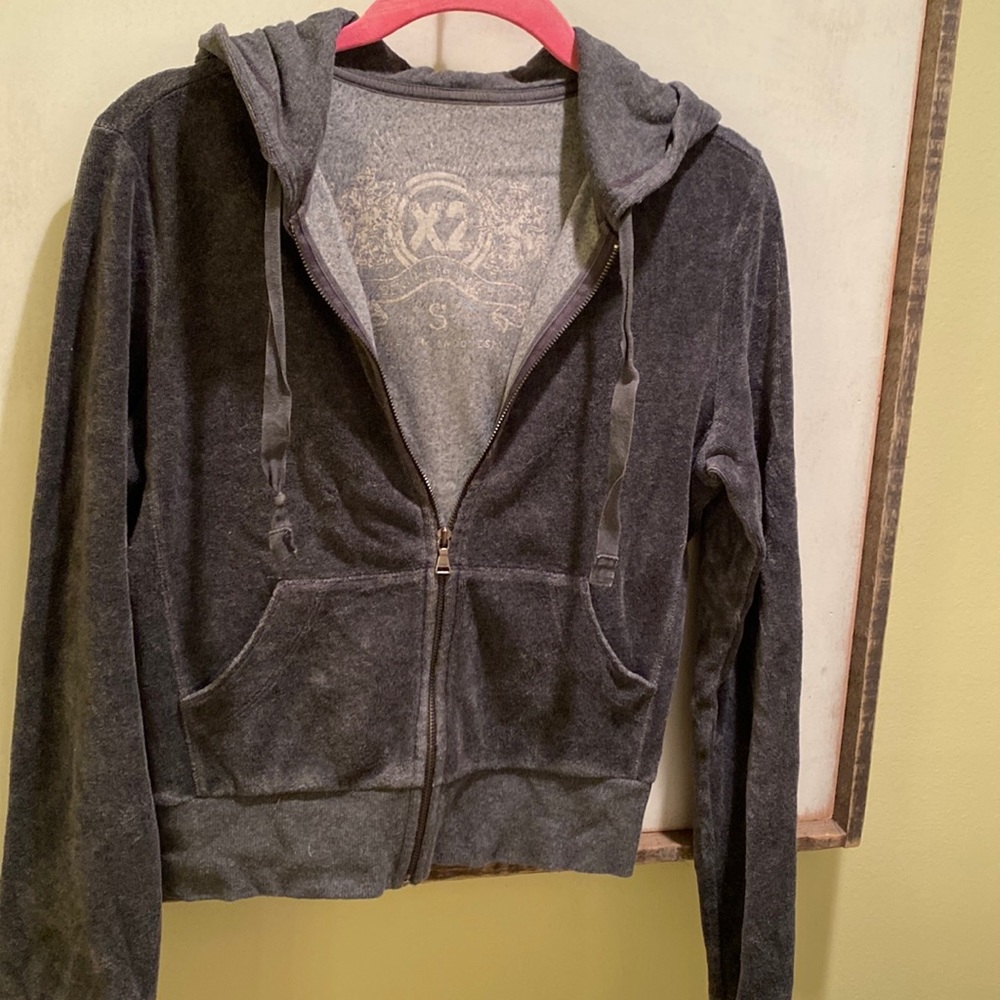 Gray velvet jacket